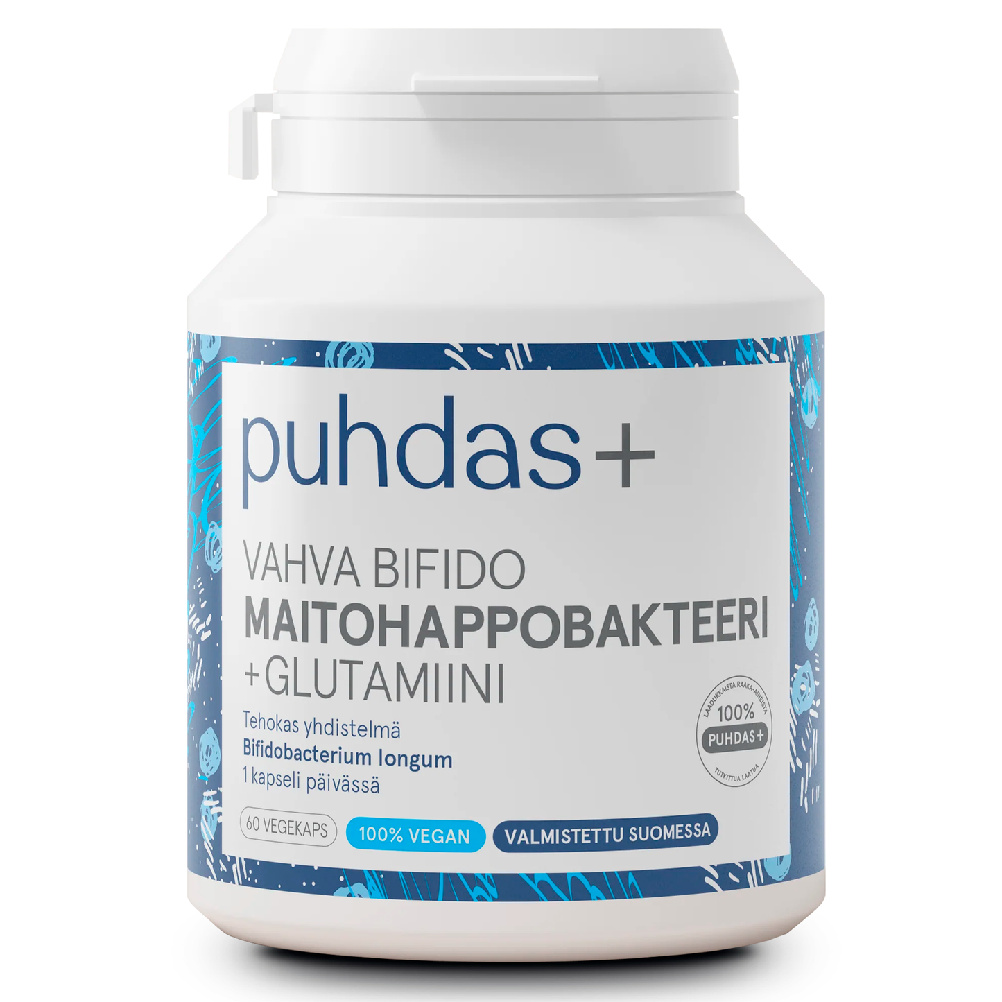 Strong Bifido Probiotics with L-Glutamine | 60 Vegan Capsules