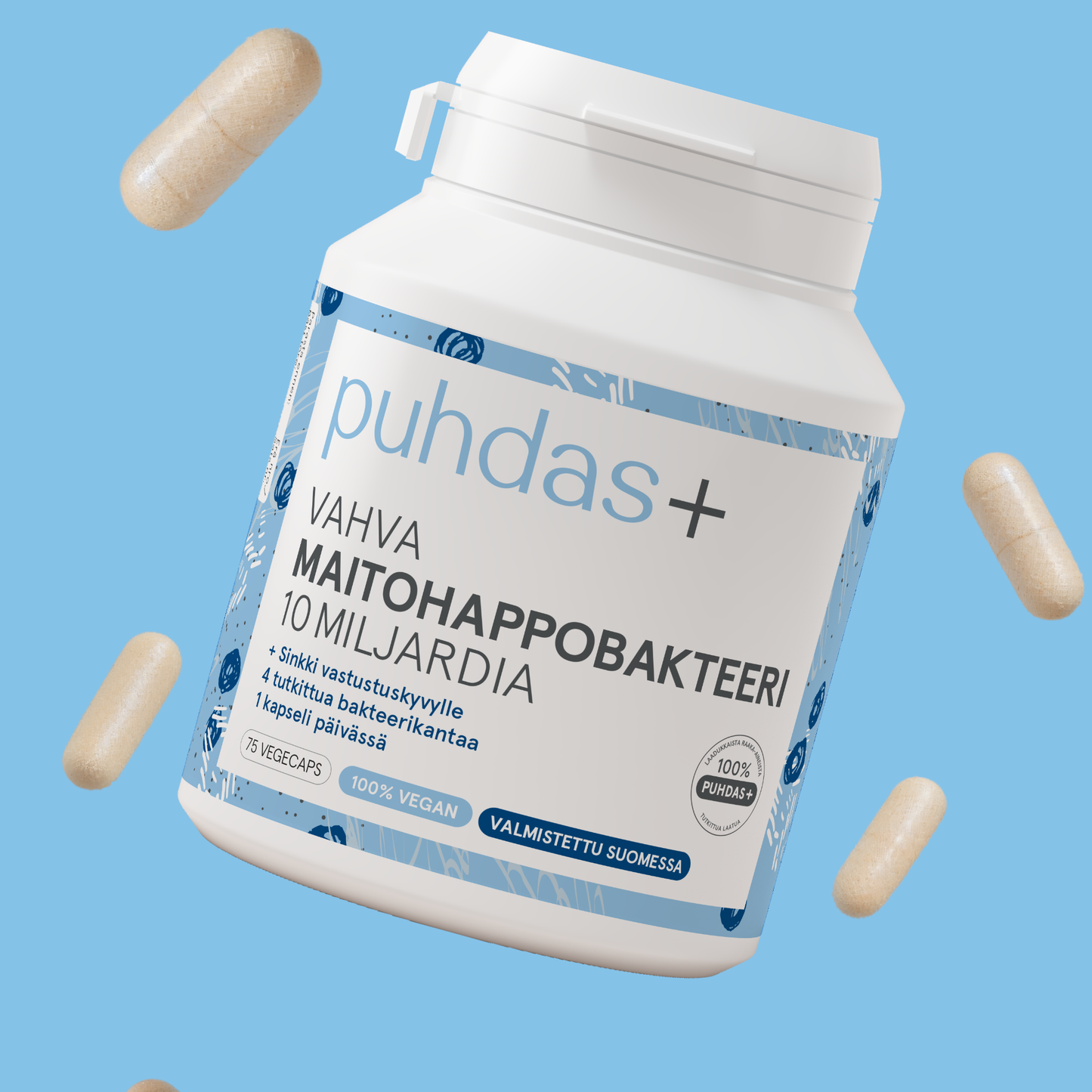Strong Probiotics 10 Billion CFU | With Zinc | 75 Vegan Capsules