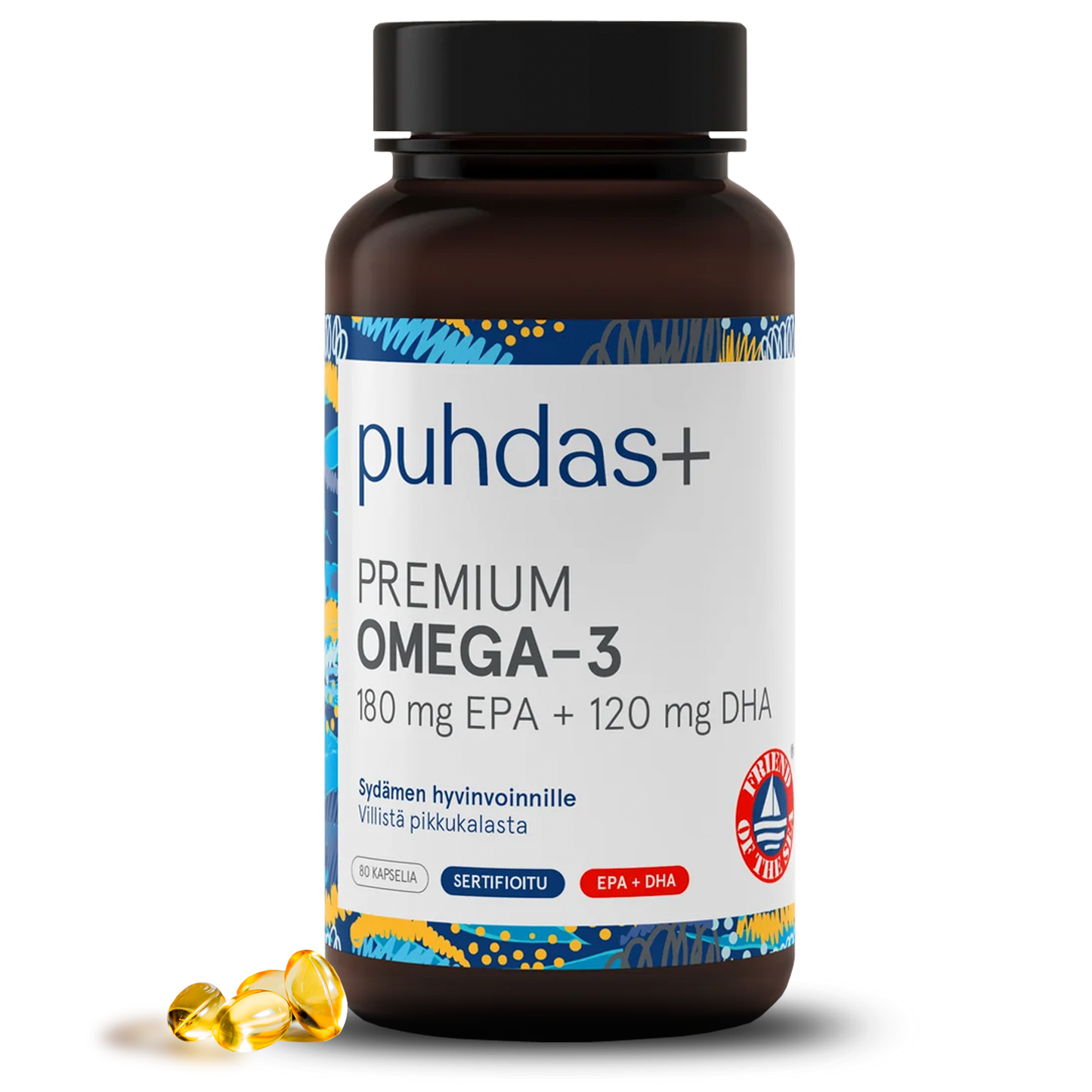 Premium Omega-3 Fish Oil Capsules | 180 mg EPA + 120 mg DHA