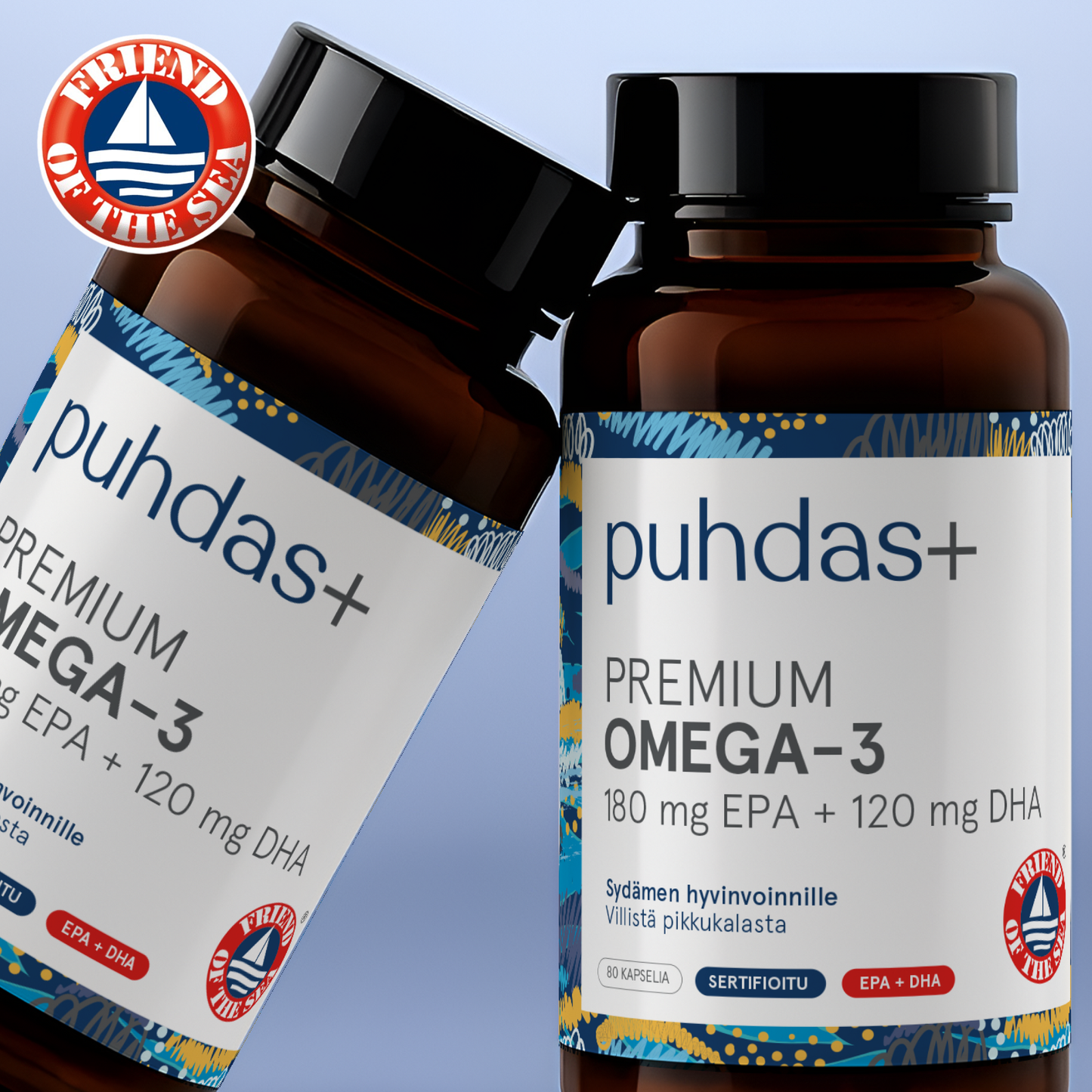 Premium Omega-3 Fish Oil Capsules | 180 mg EPA + 120 mg DHA