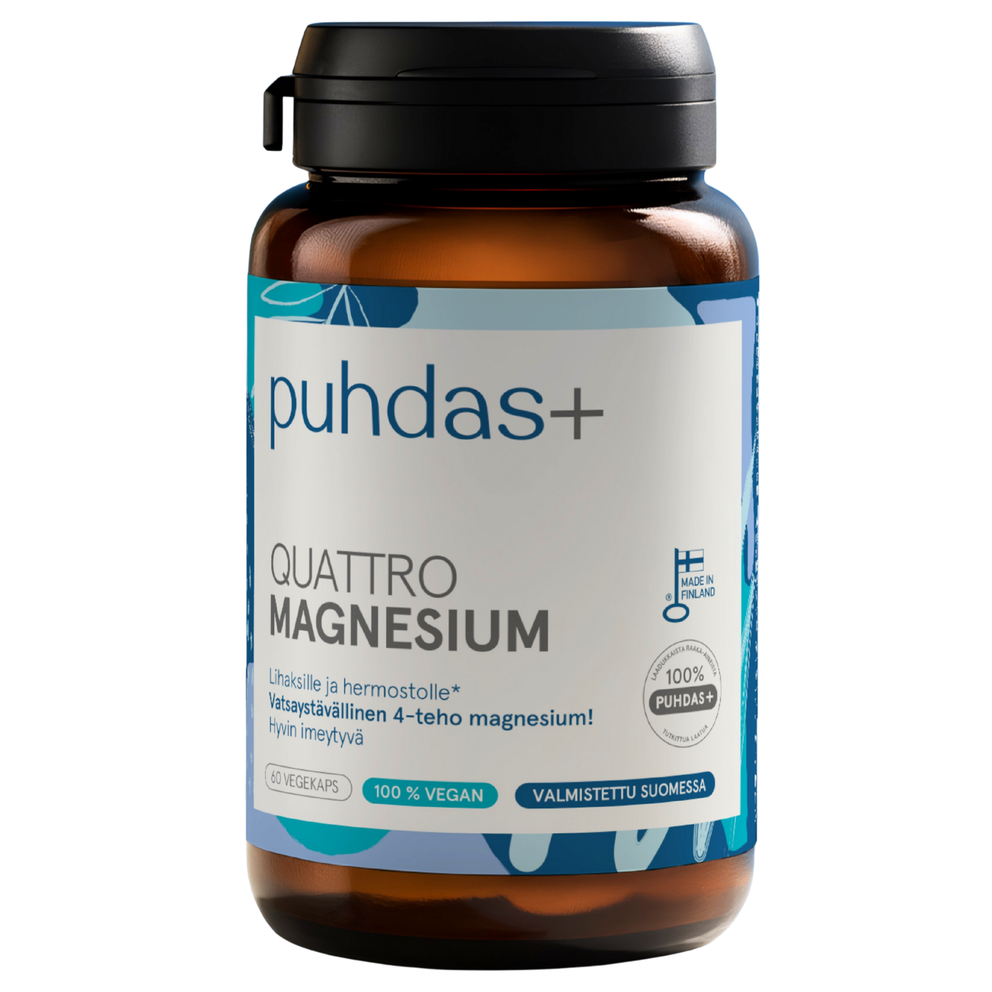 Quattro Magnesium Capsules | High-Strength 4-Form Magnesium Complex | 60 Vegan Capsules