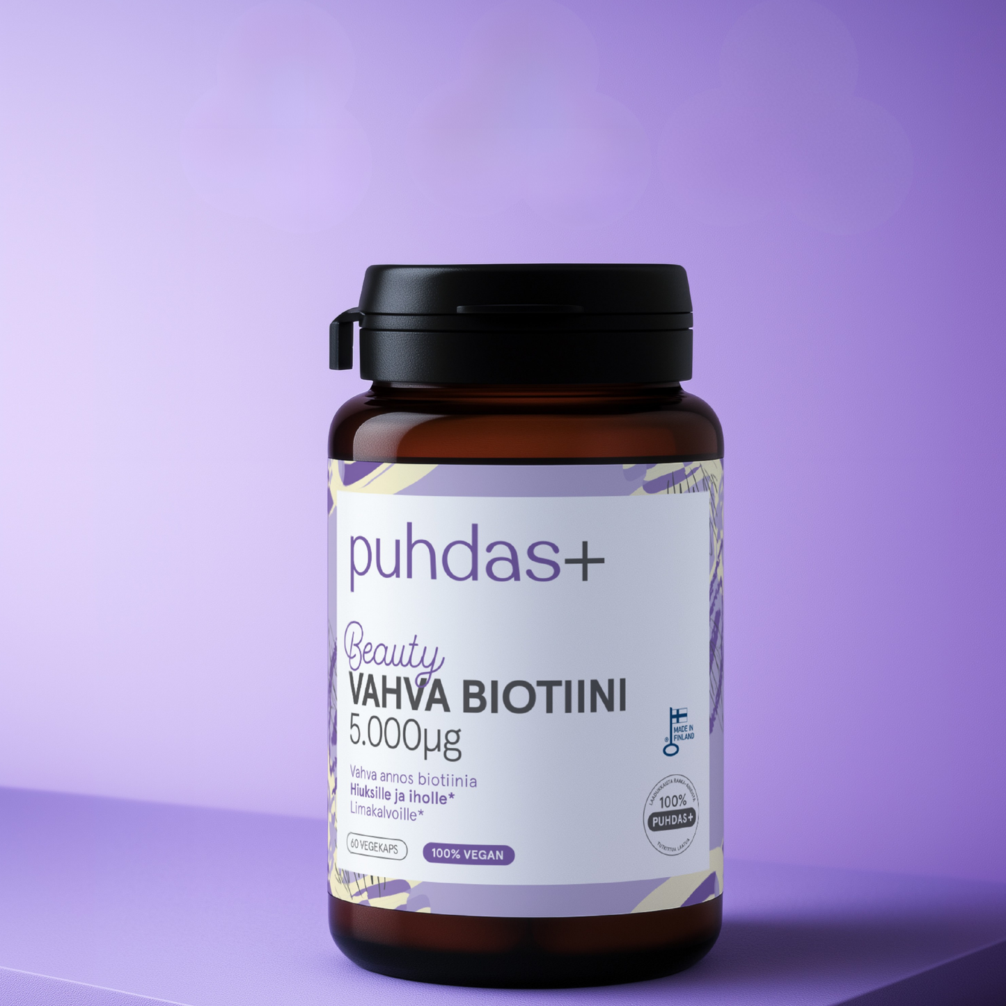 Strong Biotin 5,000 µg | High-Strength Biotin Capsules | 60 Vegan Capsules