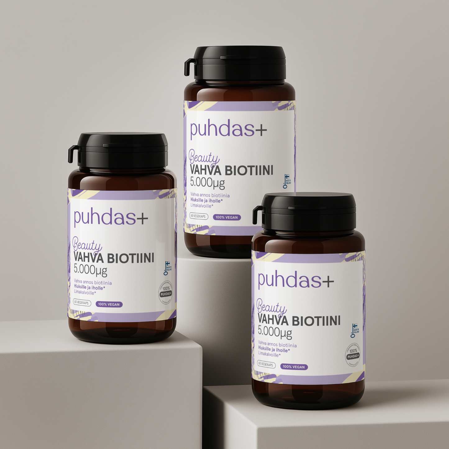 Strong Biotin 5,000 µg | High-Strength Biotin Capsules | 60 Vegan Capsules