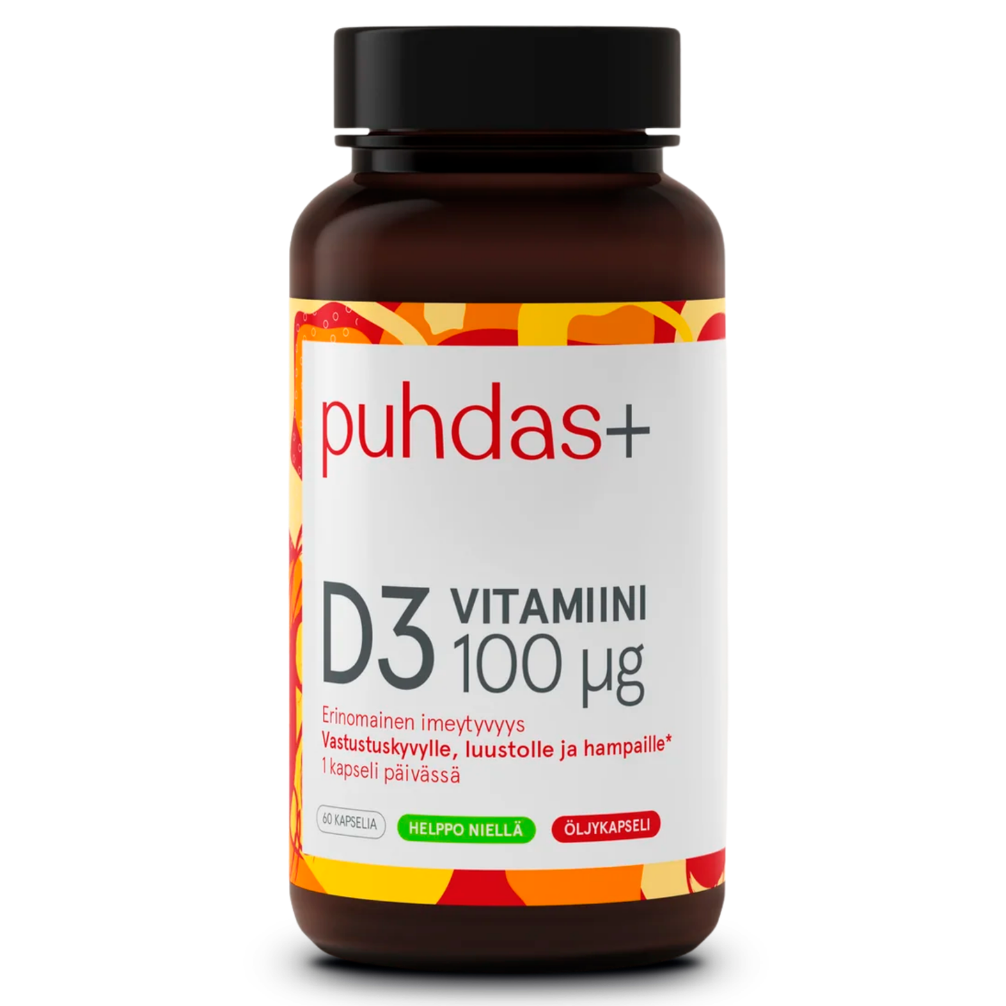 Vegan Vitamin D3 4000 IU | 100 µg | High-Strength Vitamin D3 from Lichen | 60 Capsules