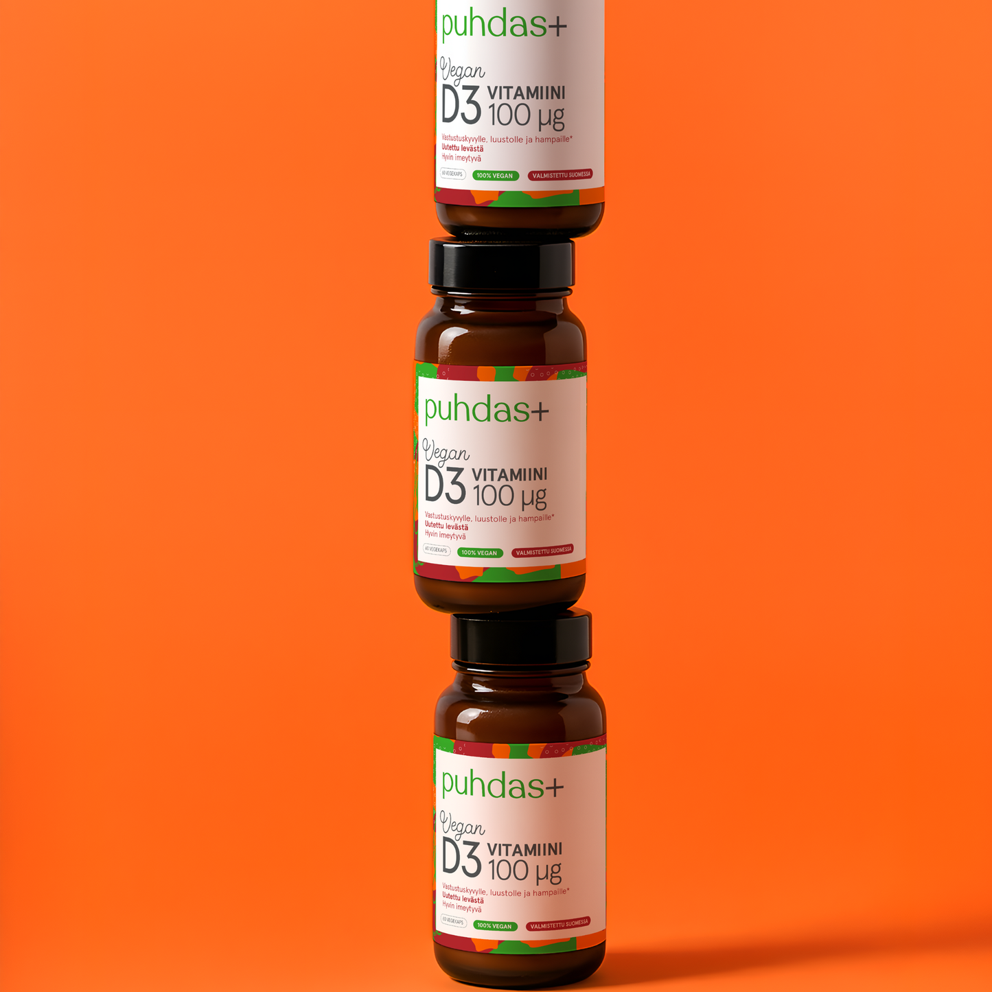 Vegan Vitamin D3 4000 IU | 100 µg | High-Strength Vitamin D3 from Lichen | 60 Capsules